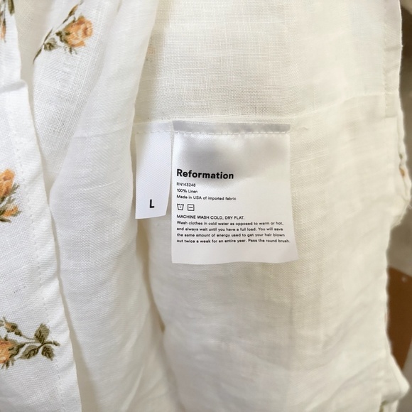 Reformation Indio Linen Floral Mini Dress - Picture 5 of 6